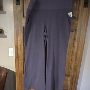 Athleta Purple Wide-Leg Cosmic Travel Pants